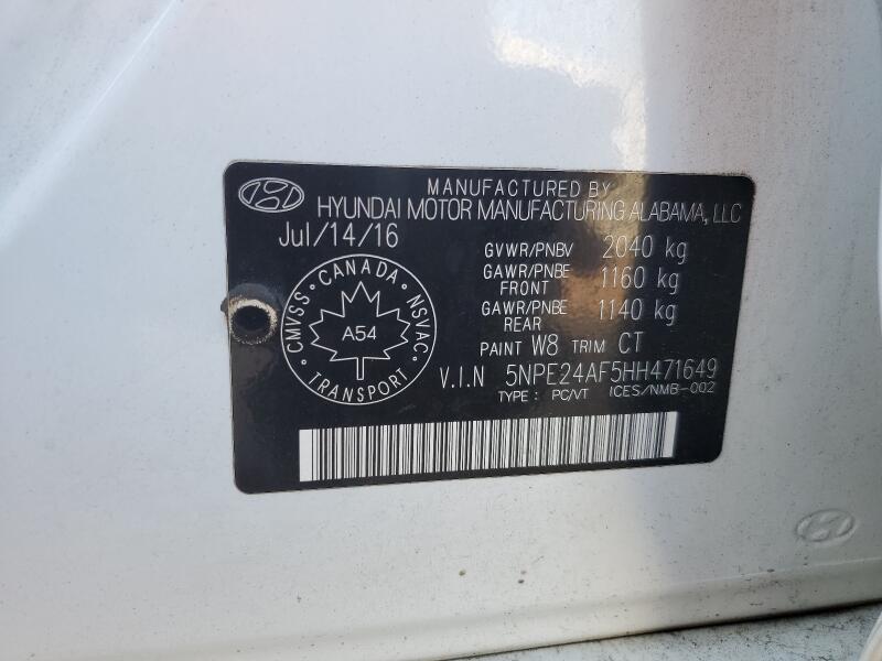 2017 HYUNDAI SONATA SE - 5NPE24AF5HH471649 | SeoVin.biz
