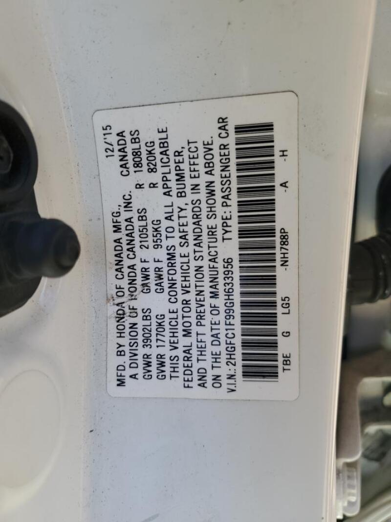 2016 HONDA CIVIC TOURING - 2HGFC1F99GH633956 | SeoVin.biz