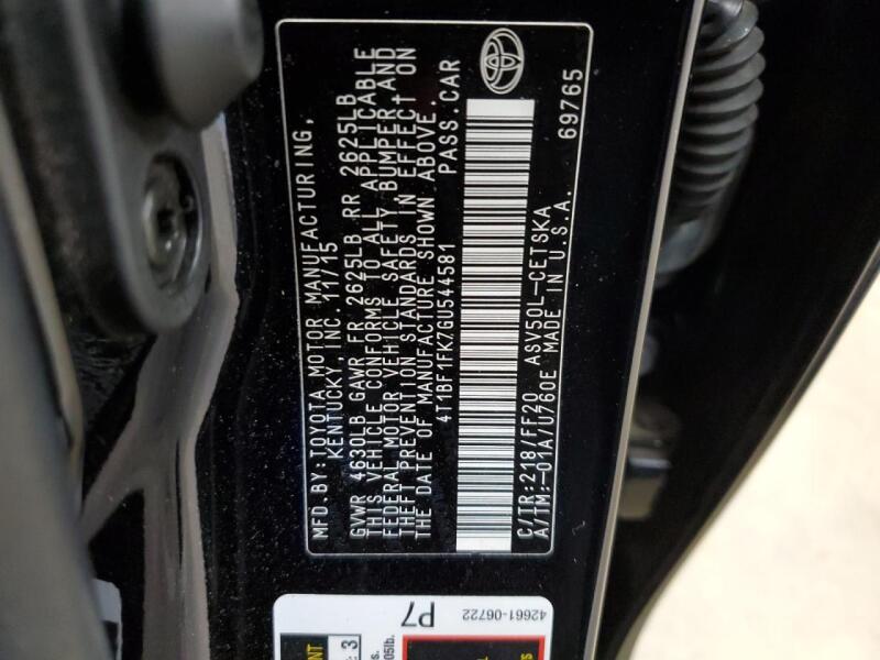 2016 TOYOTA CAMRY LE - 4T1BF1FK7GU544581 | SeoVin.biz