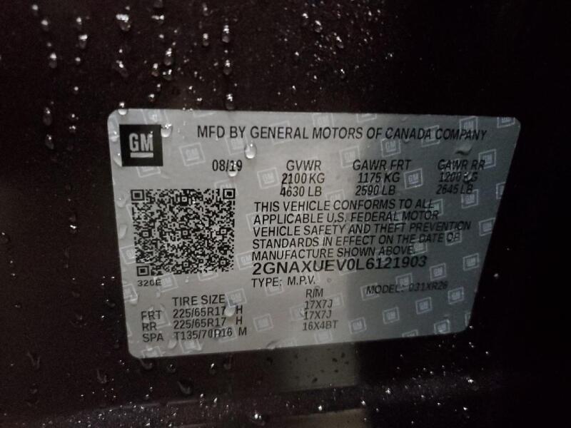 2020 CHEVROLET EQUINOX LT - 2GNAXUEV0L6121903 | SeoVin.biz