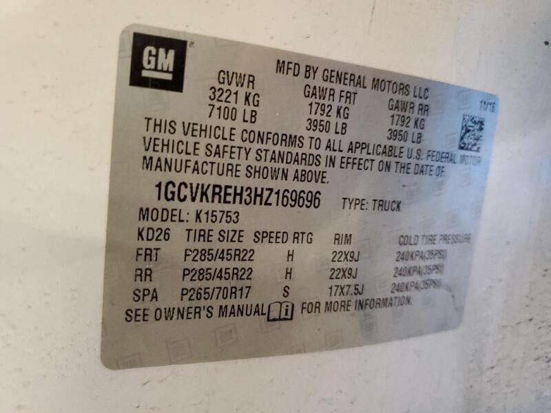 2017 CHEVROLET SILVERADO K1500 LT - 1GCVKREH3HZ169696 | SeoVin.biz