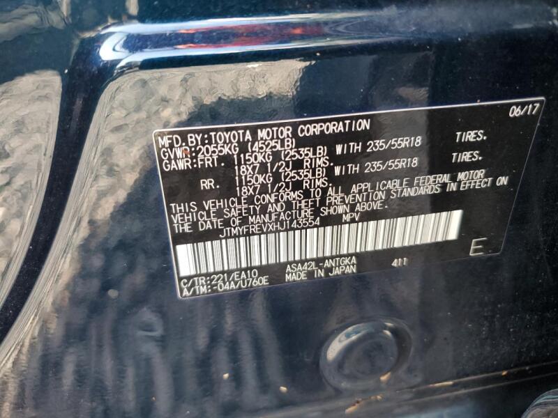 2017 TOYOTA RAV4 LIMITED - JTMYFREVXHJ143554 | SeoVin.biz