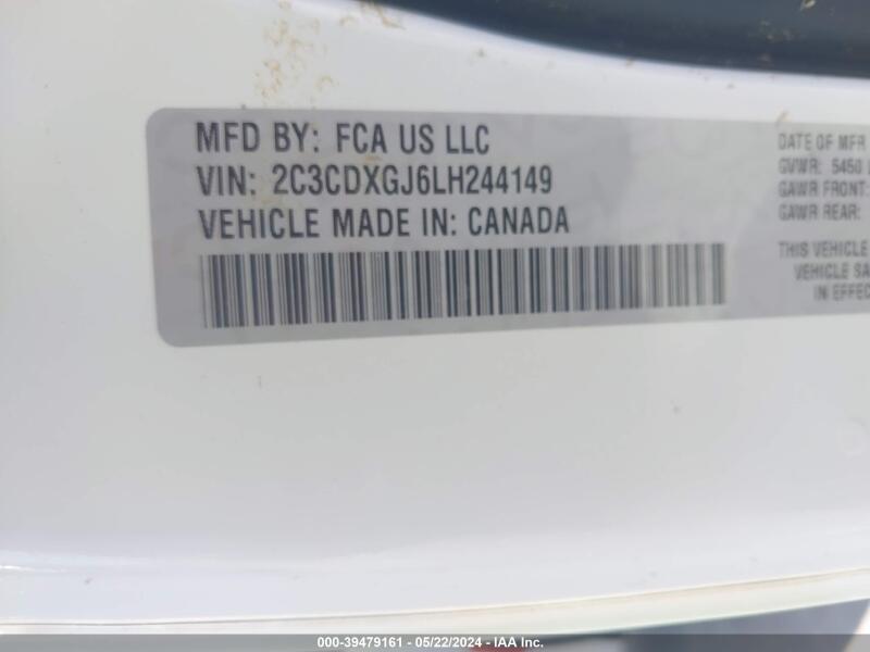 2020 DODGE CHARGER SCAT PACK RWD - 2C3CDXGJ6LH244149 | SeoVin.biz