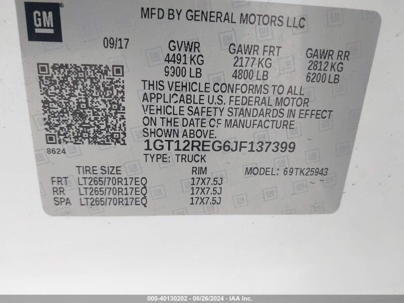 2018 GMC SIERRA 2500HD - 1GT12REG6JF137399 | SeoVin.biz