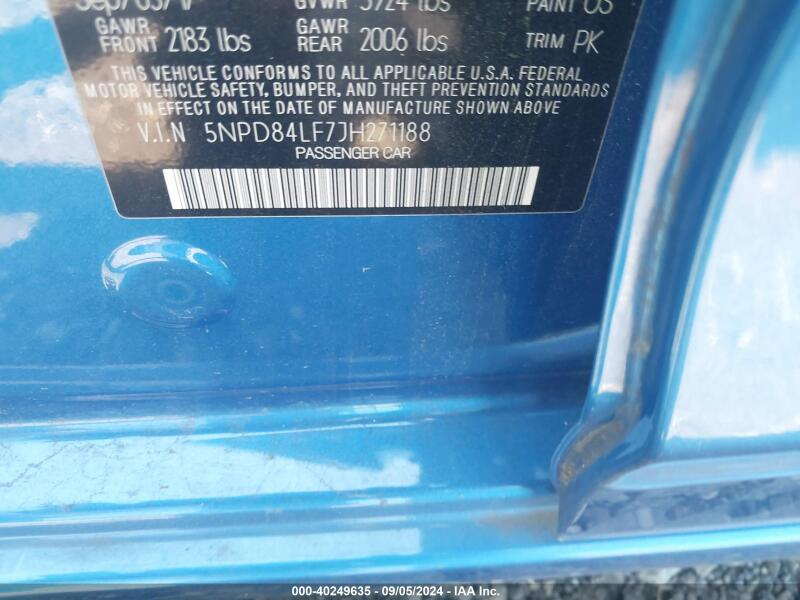 2018 HYUNDAI ELANTRA SEL - 5NPD84LF7JH271188 | SeoVin.biz
