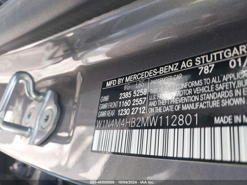 2021 MERCEDES-BENZ GLB 250 4MATIC - W1N4M4HB2MW112801 | SeoVin.biz