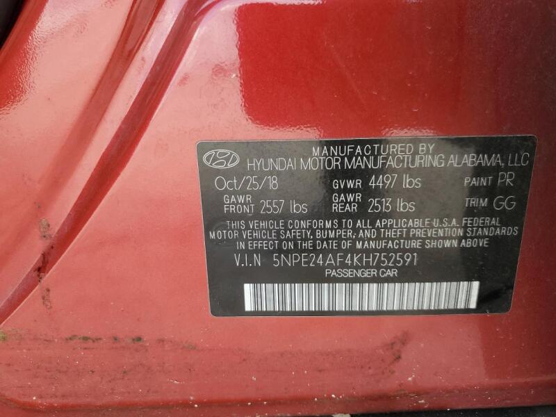 2019 HYUNDAI SONATA SE - 5NPE24AF4KH752591 | SeoVin.biz