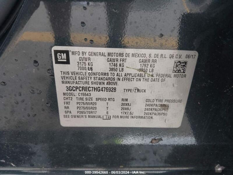 2017 CHEVROLET SILVERADO 1500 1LT - 3GCPCREC7HG476928 | SeoVin.biz