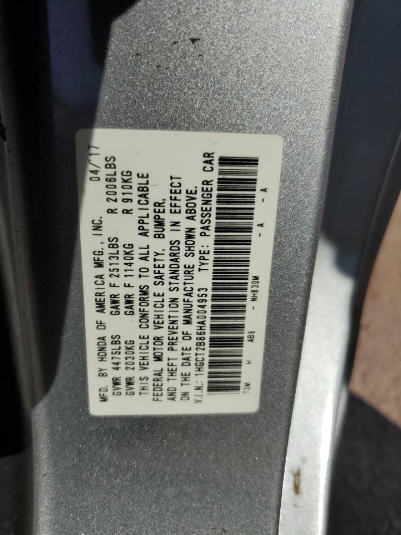 2017 HONDA ACCORD EXL - 1HGCT2B86HA004953 | SeoVin.biz