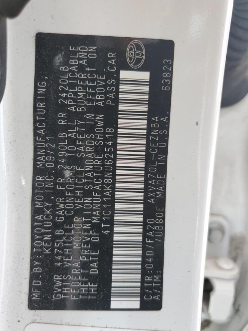 4T1C11AK8NU625418