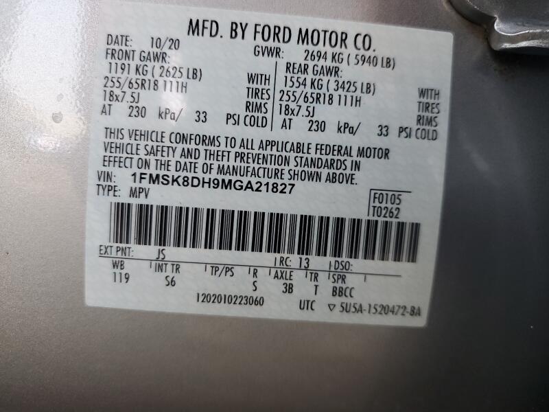 2021 FORD EXPLORER XLT - 1FMSK8DH9MGA21827 | SeoVin.biz