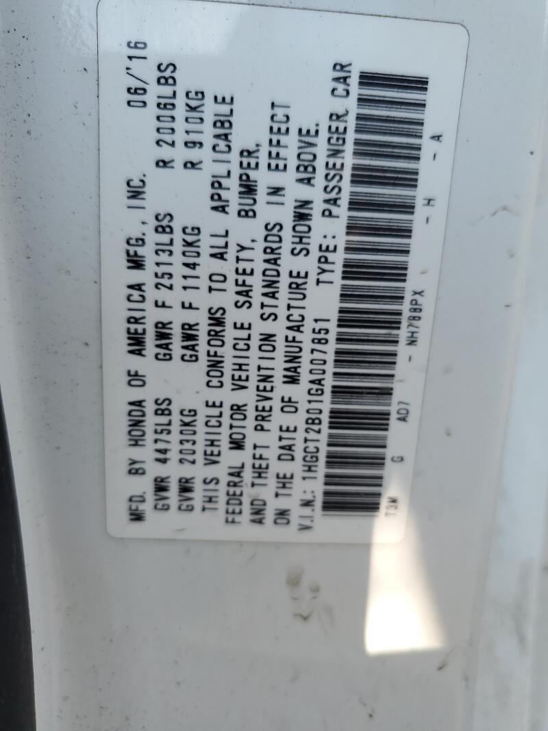 2016 HONDA ACCORD TOURING - 1HGCT2B01GA007851 | SeoVin.biz