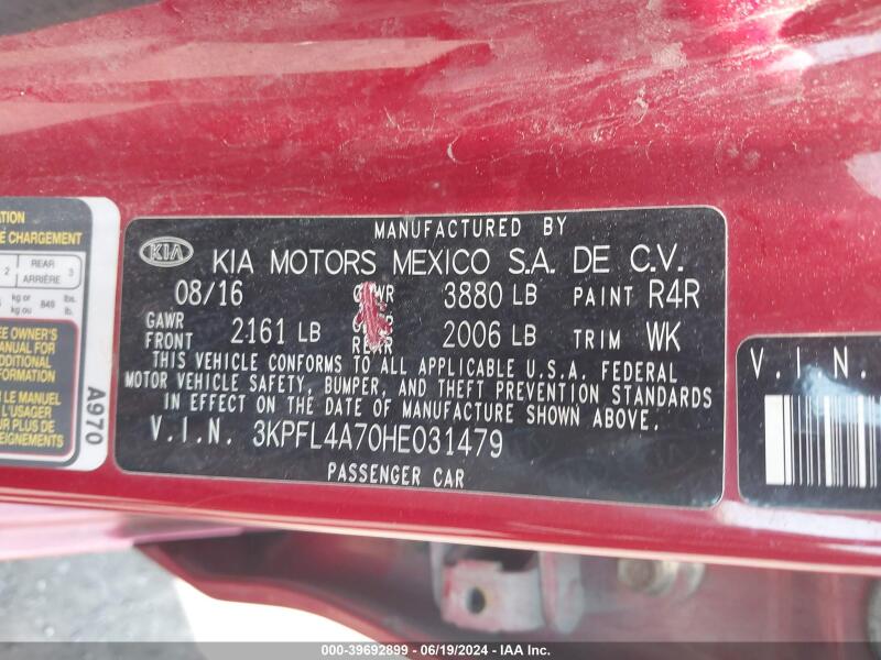 2017 KIA FORTE S - 3KPFL4A70HE031479 | SeoVin.biz