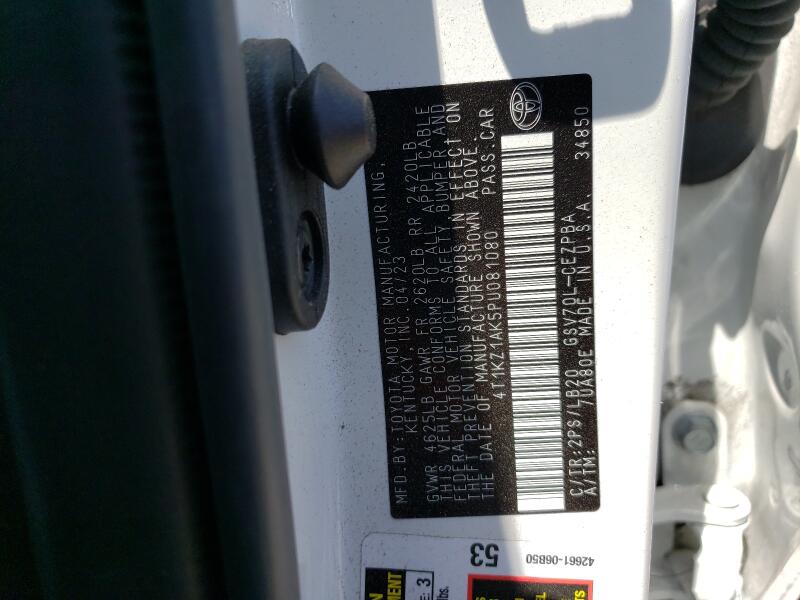 2023 TOYOTA CAMRY TRD - 4T1KZ1AK5PU081080 | SeoVin.biz