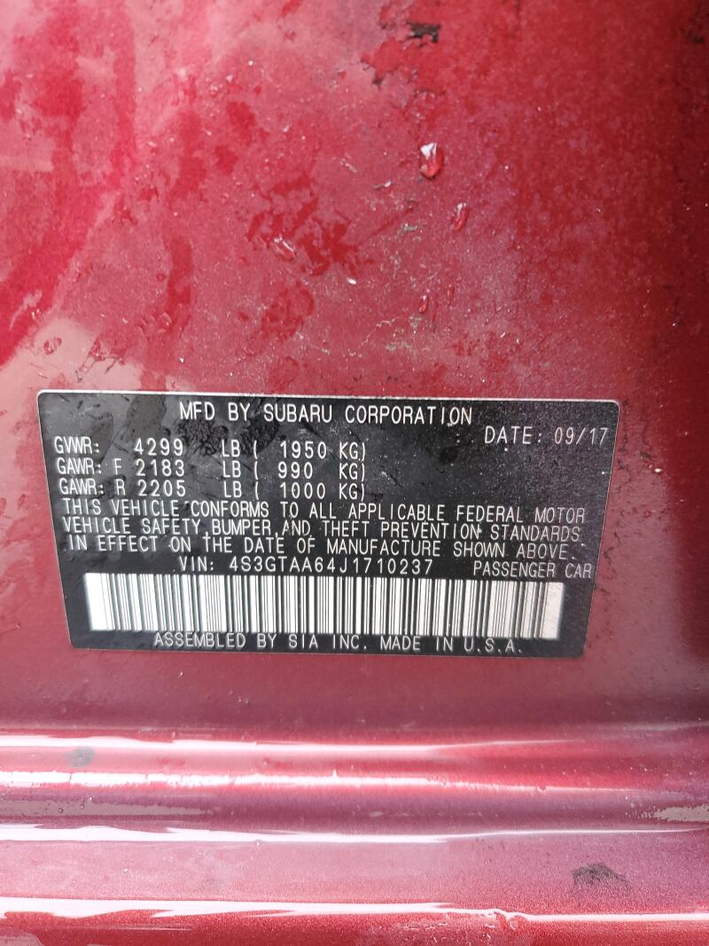 2018 SUBARU IMPREZA - 4S3GTAA64J1710237 | SeoVin.biz