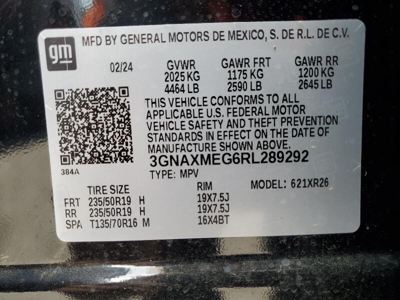 2024 CHEVROLET EQUINOX RS - 3GNAXMEG6RL289292 | SeoVin.biz