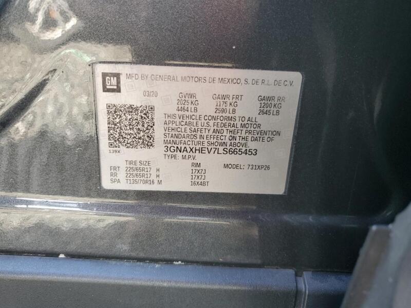 2020 CHEVROLET EQUINOX LS - 3GNAXHEV7LS665453 | SeoVin.biz