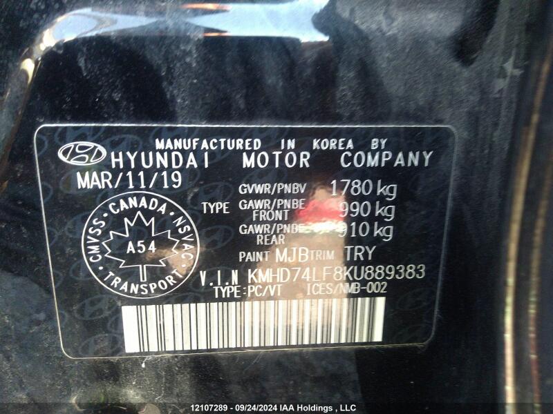 2019 HYUNDAI ELANTRA ESSENTIAL - KMHD74LF8KU889383 | SeoVin.biz