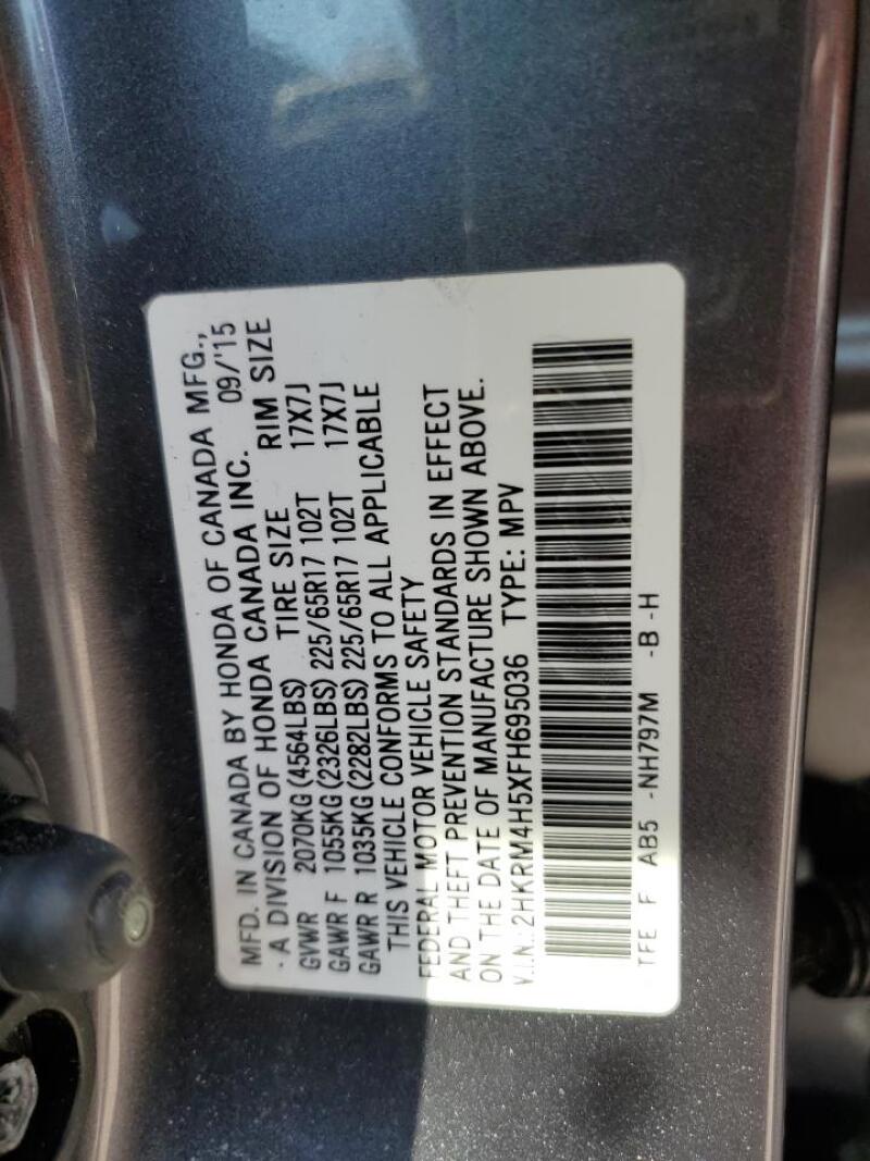 2015 HONDA CR-V EX - 2HKRM4H5XFH695036 | SeoVin.biz