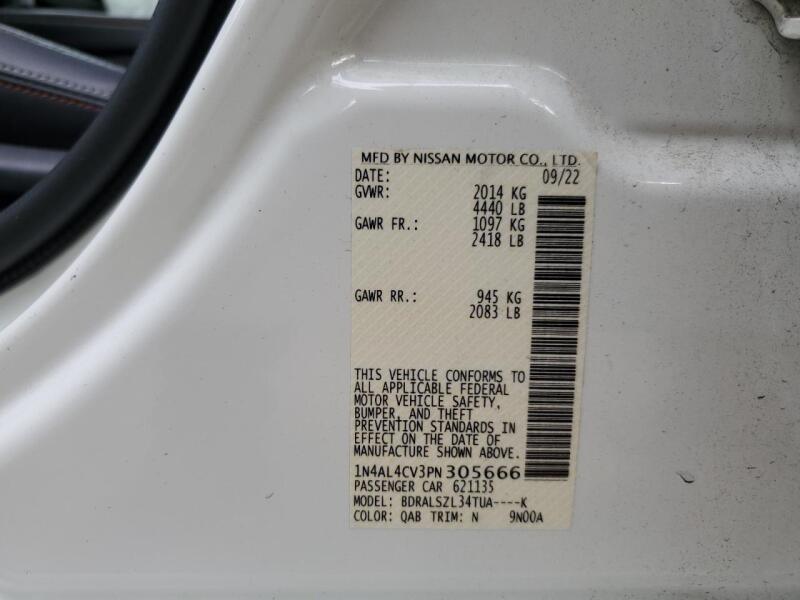 2023 NISSAN ALTIMA SR - 1N4AL4CV3PN305666 | SeoVin.biz