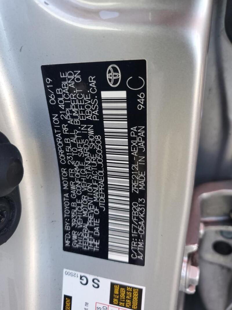 2020 TOYOTA COROLLA LE - JTDEPRAE0LJ050508 | SeoVin.biz