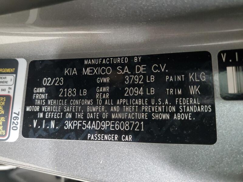 2023 KIA FORTE GT LINE - 3KPF54AD9PE608721 | SeoVin.biz