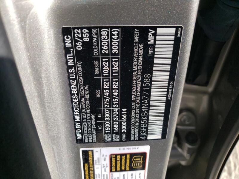 2022 MERCEDES-BENZ GLE 450 4MATIC - 4JGFB5KB4NA771588 | SeoVin.biz