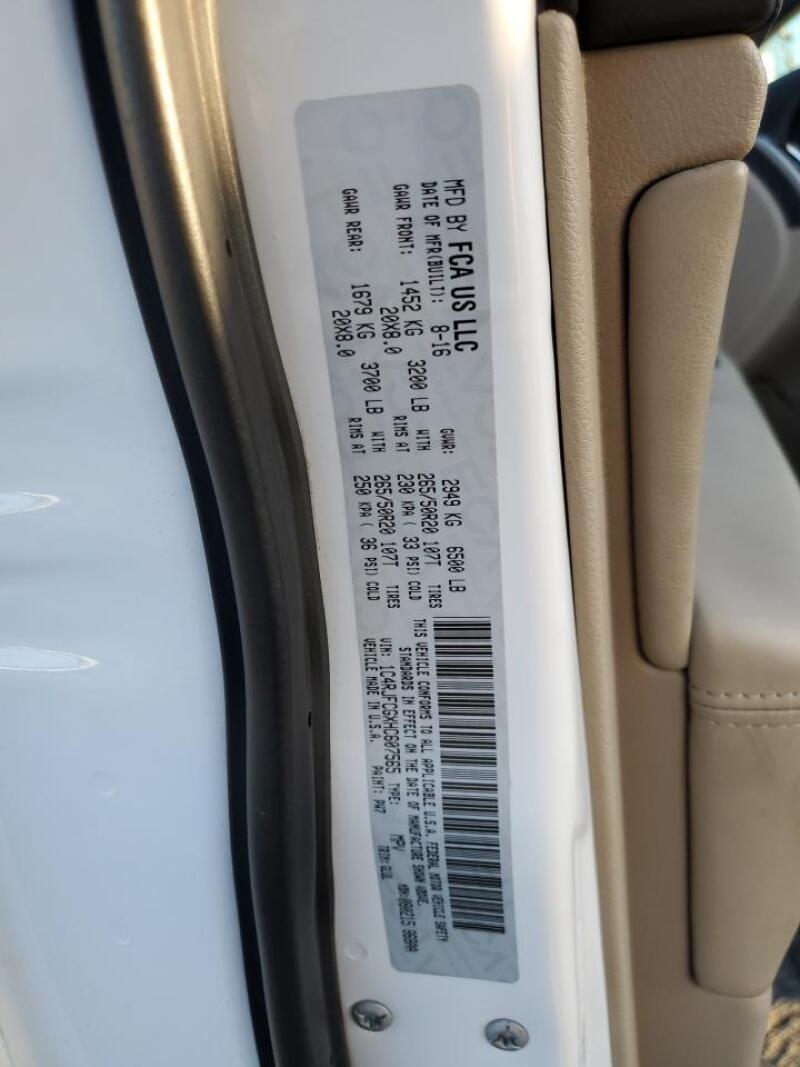 2017 JEEP GRAND CHEROKEE OVERLAND - 1C4RJFCGXHC607565 | SeoVin.biz