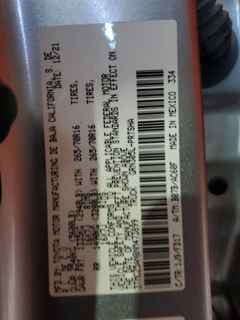 2022 TOYOTA TACOMA DOUBLE CAB - 3TMCZ5AN8NM473899 | SeoVin.biz