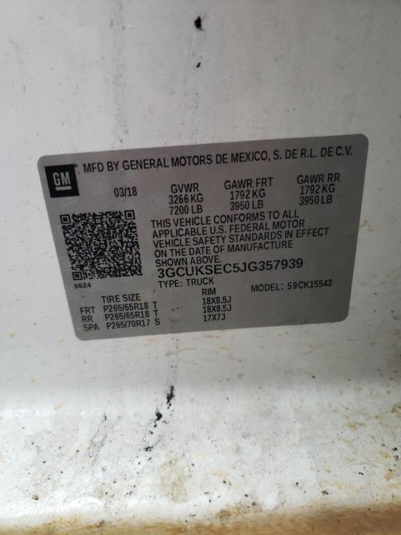 2018 CHEVROLET SILVERADO K1500 LTZ - 3GCUKSEC5JG357939 | SeoVin.biz