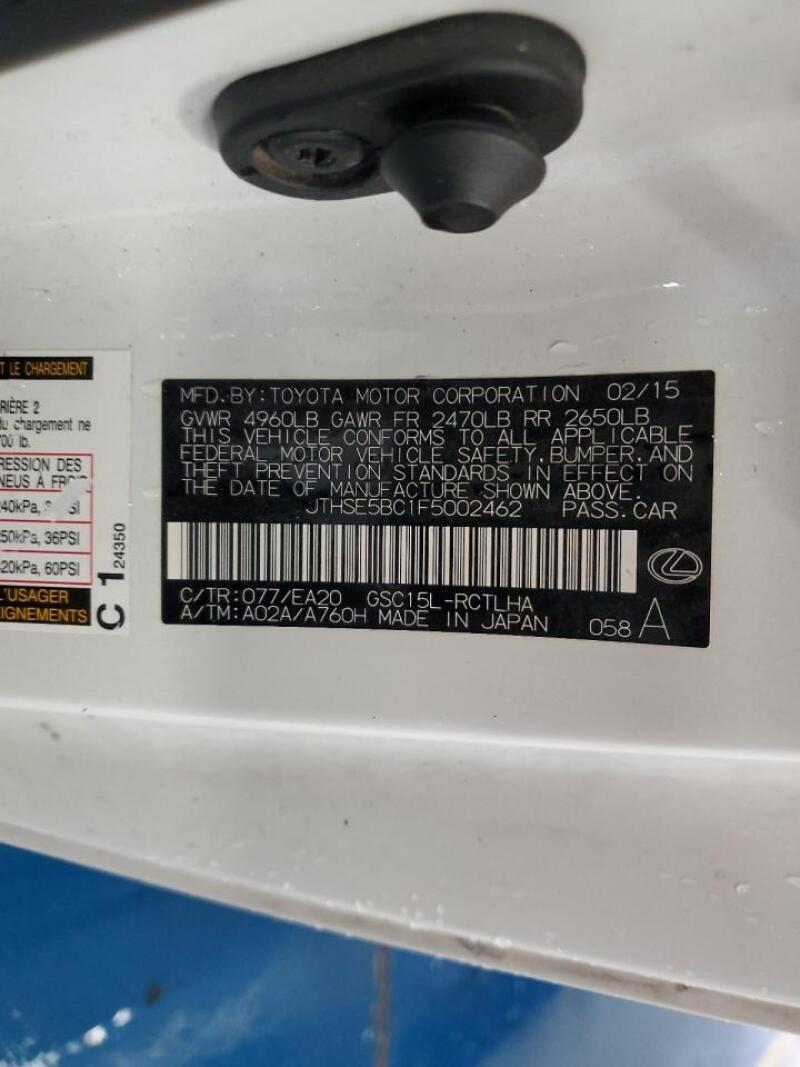 2015 LEXUS RC 350 - JTHSE5BC1F5002462 | SeoVin.biz