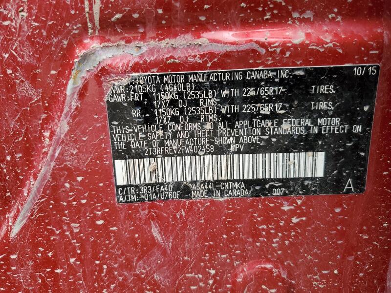 2015 TOYOTA RAV4 XLE - 2T3RFREV2FW402458 | SeoVin.biz