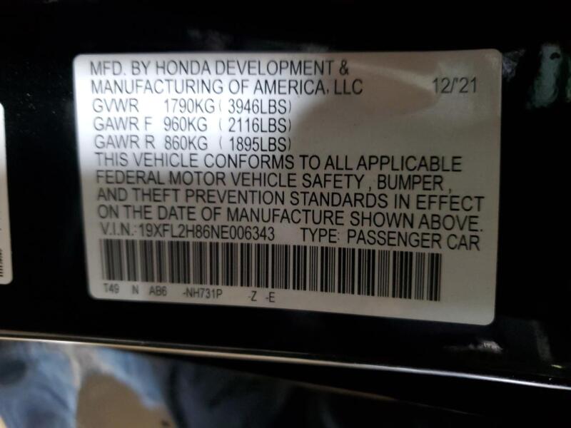 2022 HONDA CIVIC SPORT - 19XFL2H86NE006343 | SeoVin.biz