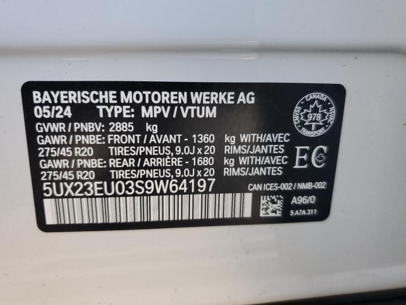 2025 BMW X5 XDRIVE40I - 5UX23EU03S9W64197 | SeoVin.biz