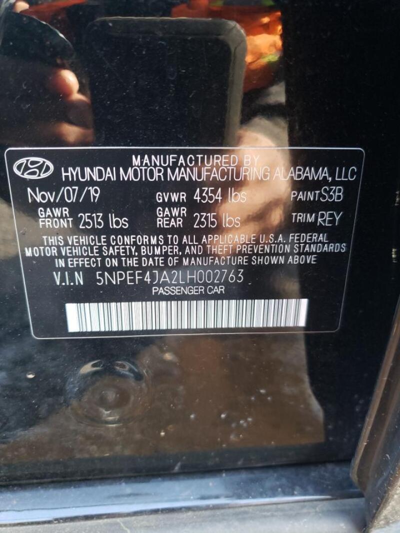 2020 HYUNDAI SONATA SEL - 5NPEF4JA2LH002763 | SeoVin.biz