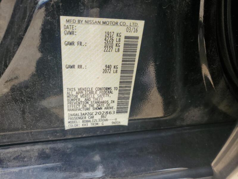 2016 NISSAN ALTIMA 2.5 - 1N4AL3AP2GC202863 | SeoVin.biz