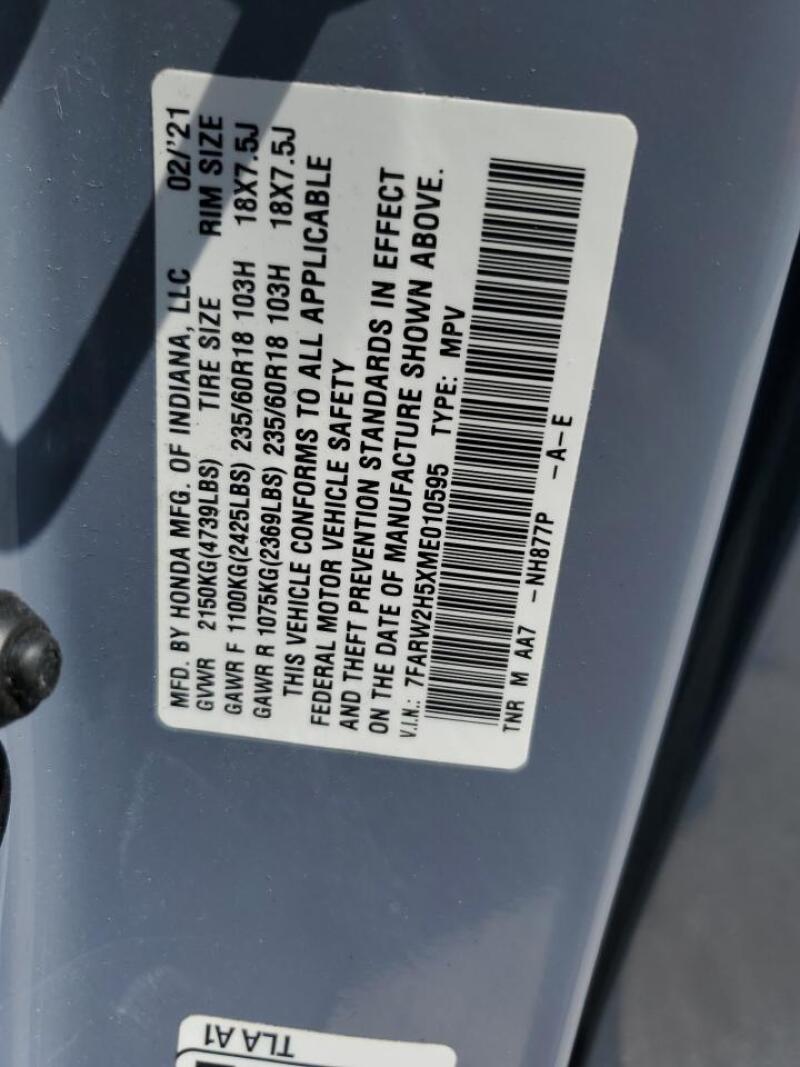 2021 HONDA CR-V EX - 7FARW2H5XME010595 | SeoVin.biz