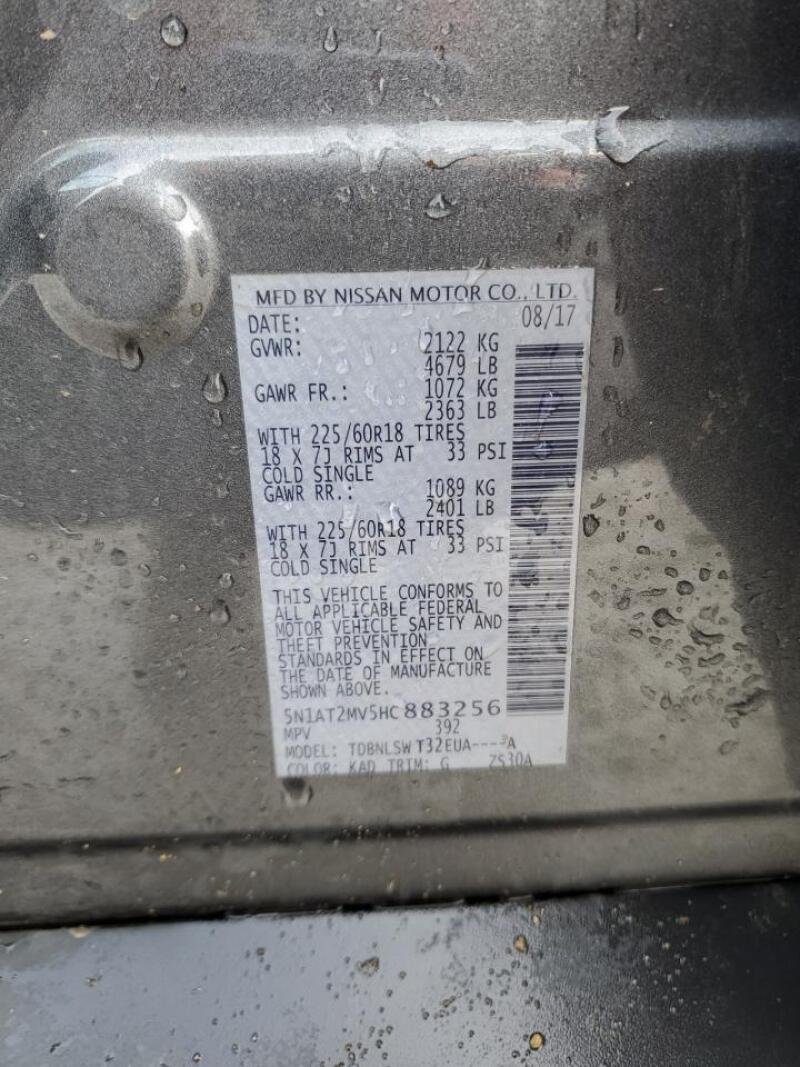 2017 NISSAN ROGUE SV - 5N1AT2MV5HC883256 | SeoVin.biz