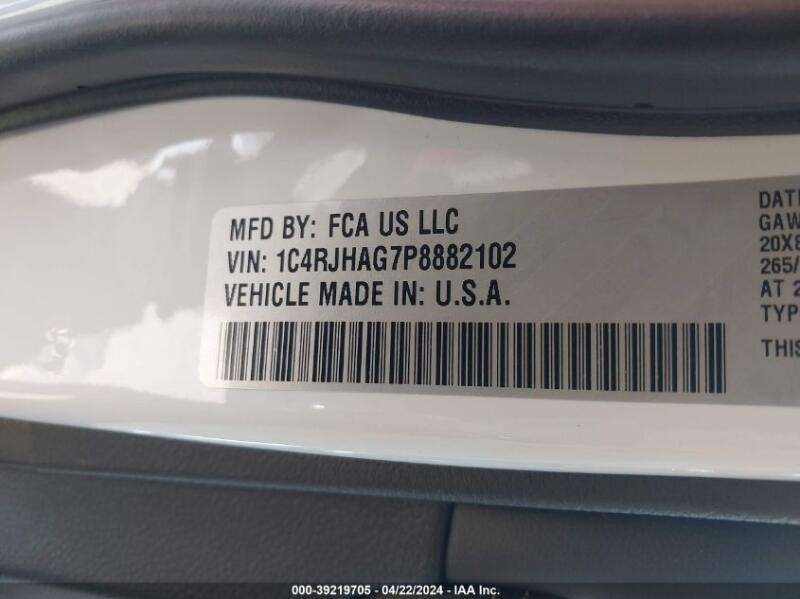 2023 JEEP GRAND CHEROKEE ALTITUDE X 4X4 - 1C4RJHAG7P8882102 | SeoVin.biz