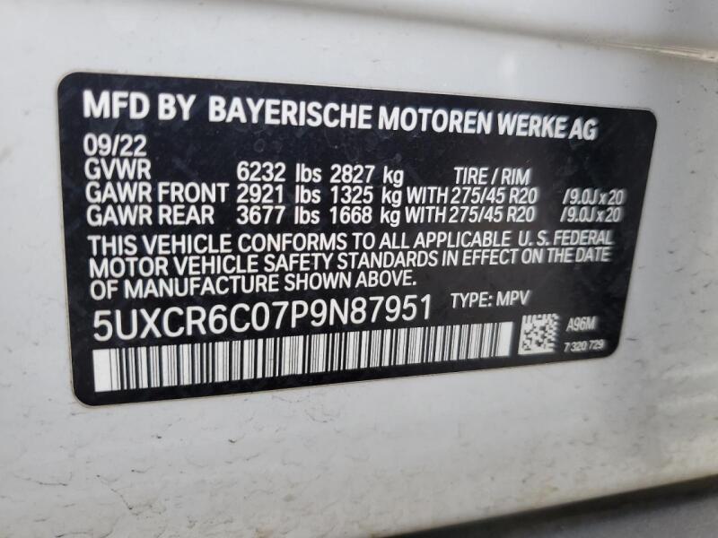 2023 BMW X5 XDRIVE40I - 5UXCR6C07P9N87951 | SeoVin.biz