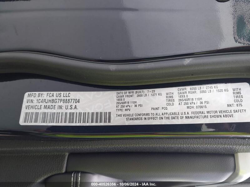 2023 JEEP GRAND CHEROKEE LIMITED 4X4 - 1C4RJHBG7P8887704 | SeoVin.biz