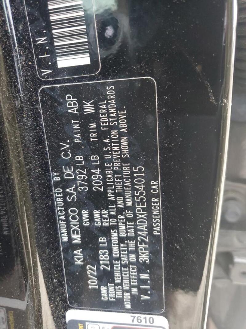 2023 KIA FORTE LX - 3KPF24ADXPE554015 | SeoVin.biz