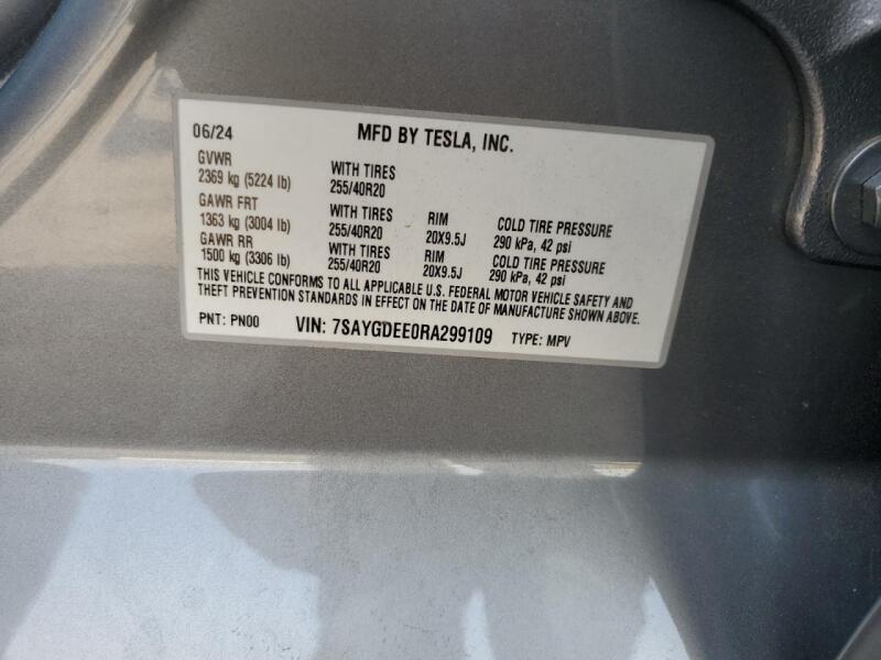 2024 TESLA MODEL Y - 7SAYGDEE0RA299109 | SeoVin.biz