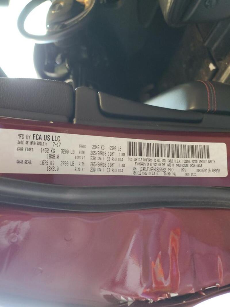 2017 JEEP GRAND CHEROKEE TRAILHAWK - 1C4RJFLG2HC927592 | SeoVin.biz