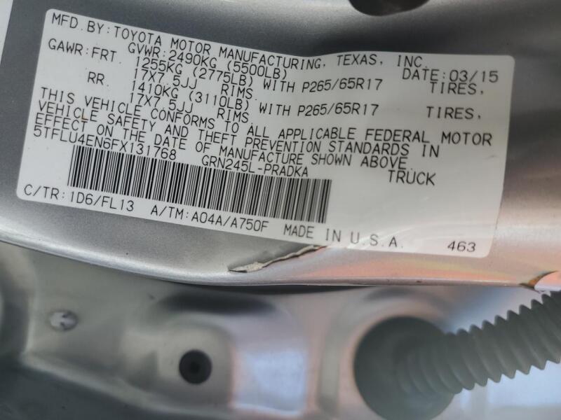 2015 TOYOTA TACOMA DOUBLE CAB - 5TFLU4EN6FX131768 | SeoVin.biz