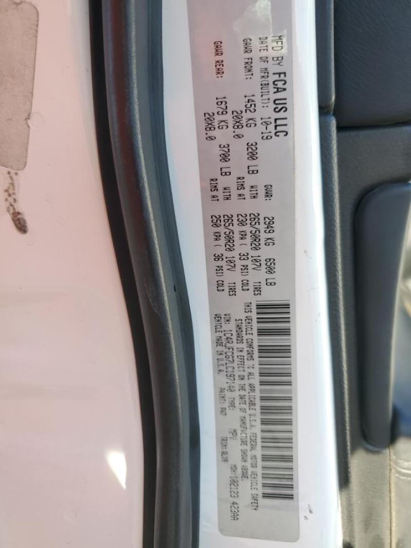 2020 JEEP GRAND CHEROKEE OVERLAND - 1C4RJFCG7LC197140 | SeoVin.biz