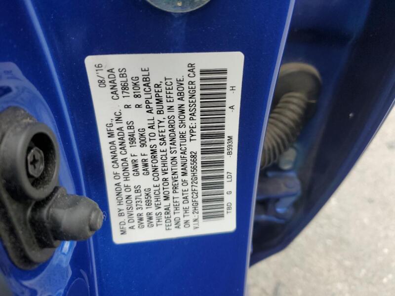 2016 HONDA CIVIC EX - 2HGFC2F72GH565682 | SeoVin.biz