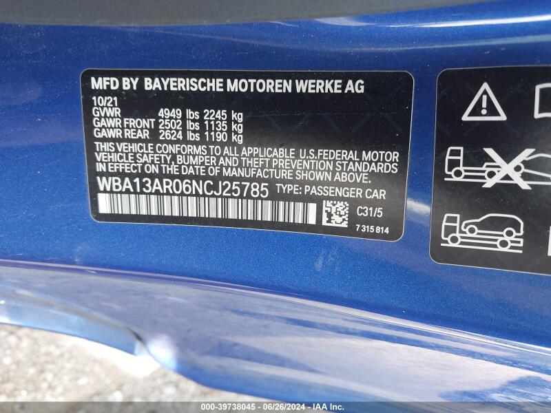2022 BMW M440I XDRIVE - WBA13AR06NCJ25785 | SeoVin.biz