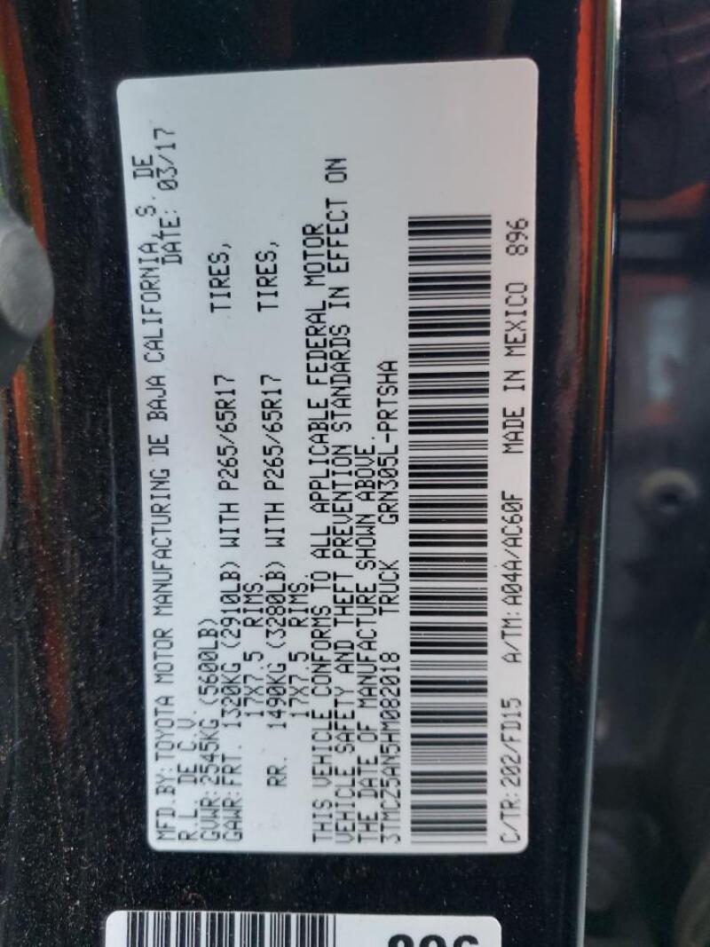 2017 TOYOTA TACOMA DOUBLE CAB - 3TMCZ5AN5HM082018 | SeoVin.biz