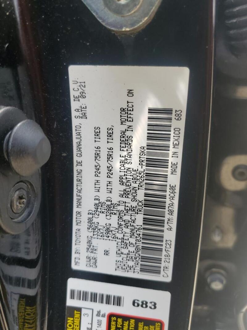 2022 TOYOTA TACOMA DOUBLE CAB - 3TYAX5GN8NT034761 | SeoVin.biz